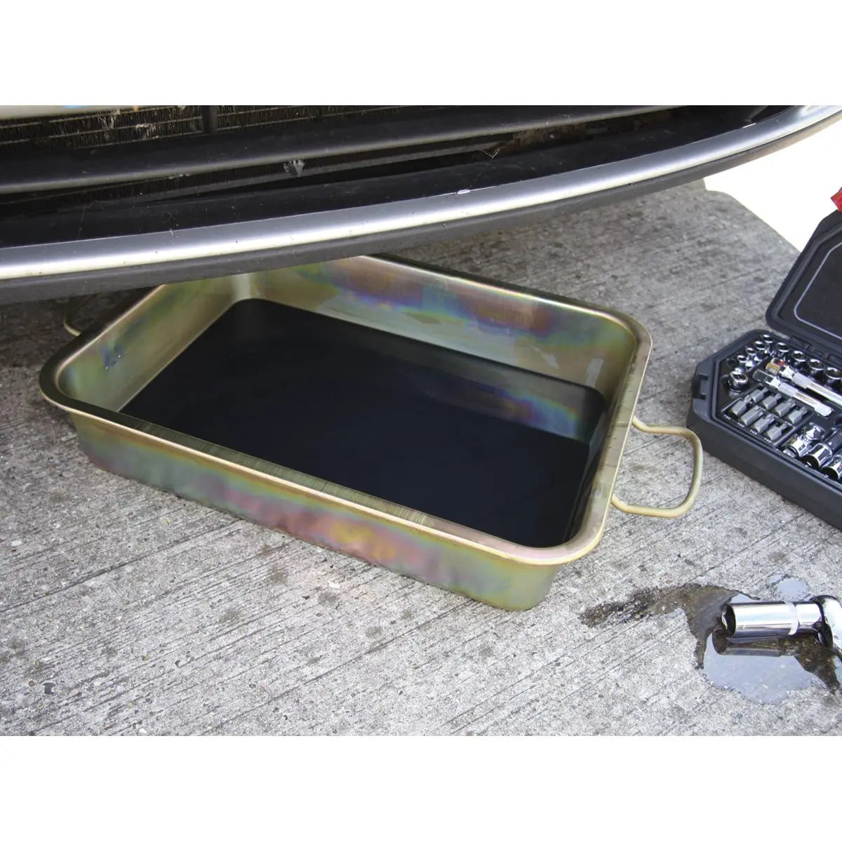 Sealey Metal Drain Pan 9L