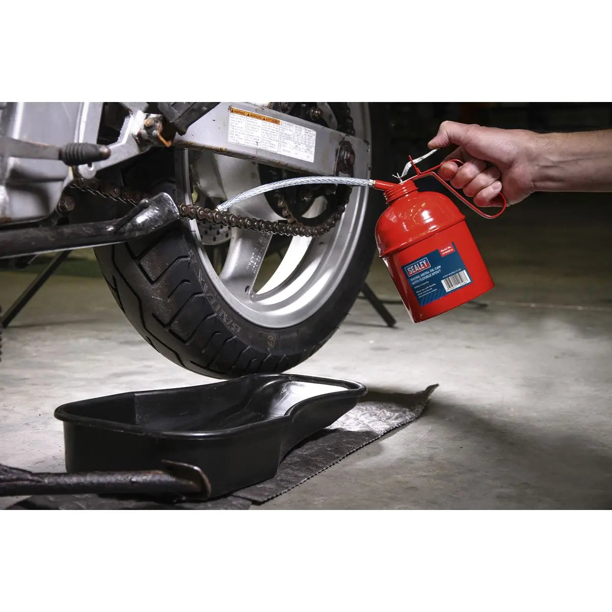 Sealey Metal Oil Can Flexible Spout 1000ml