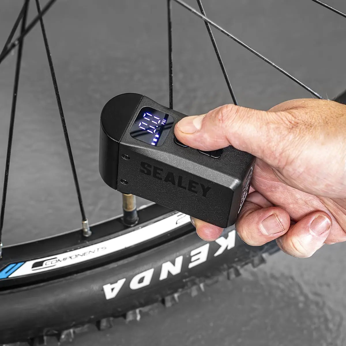 Sealey Mini Digital Bike Pump  White Rose Tools