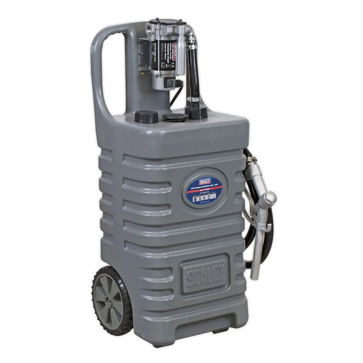Sealey Mobile Dispensing Tank 55L with Diesel Pump - Grey