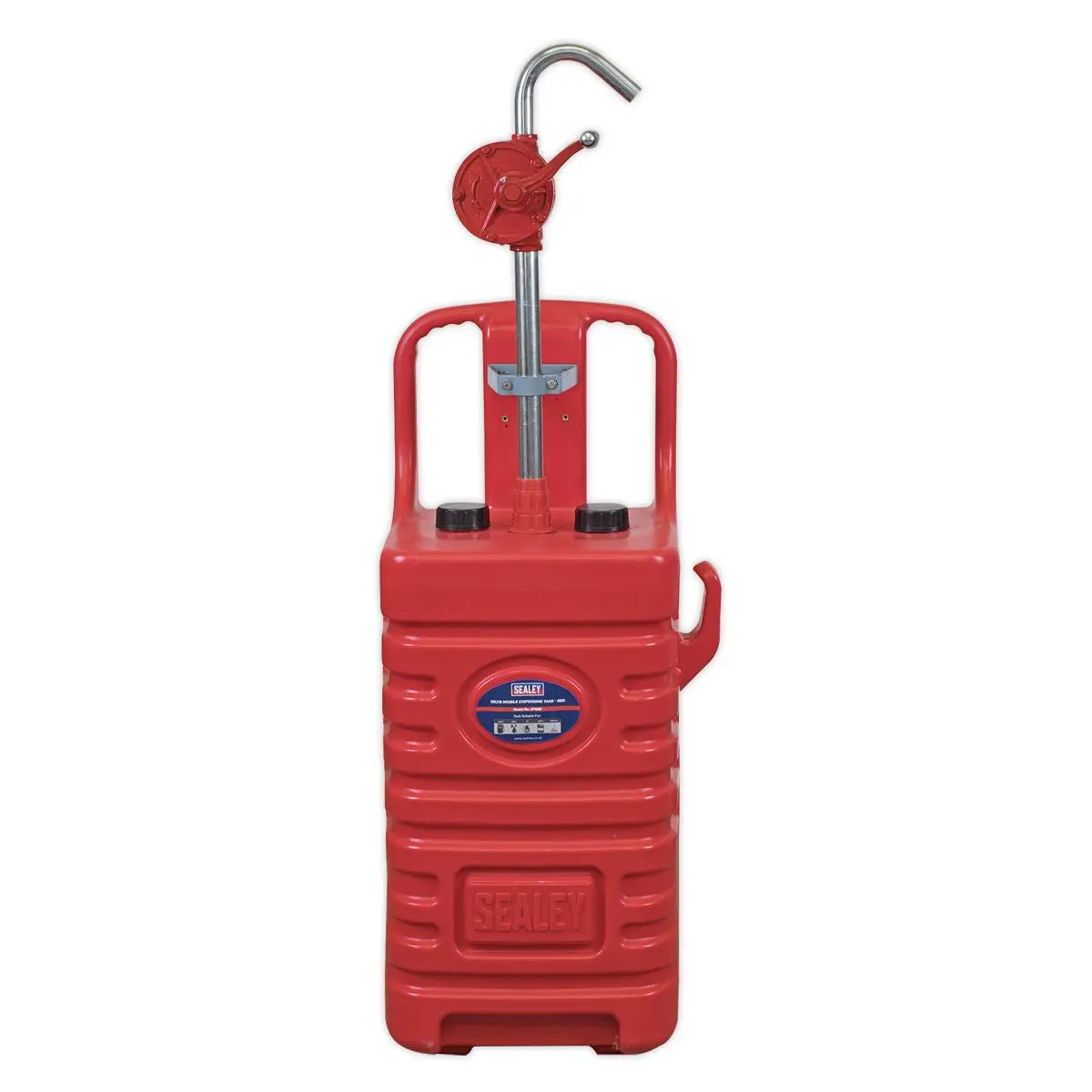 Sealey Mobile Dispensing Tank 55L with Oil Rotary Pump - Red