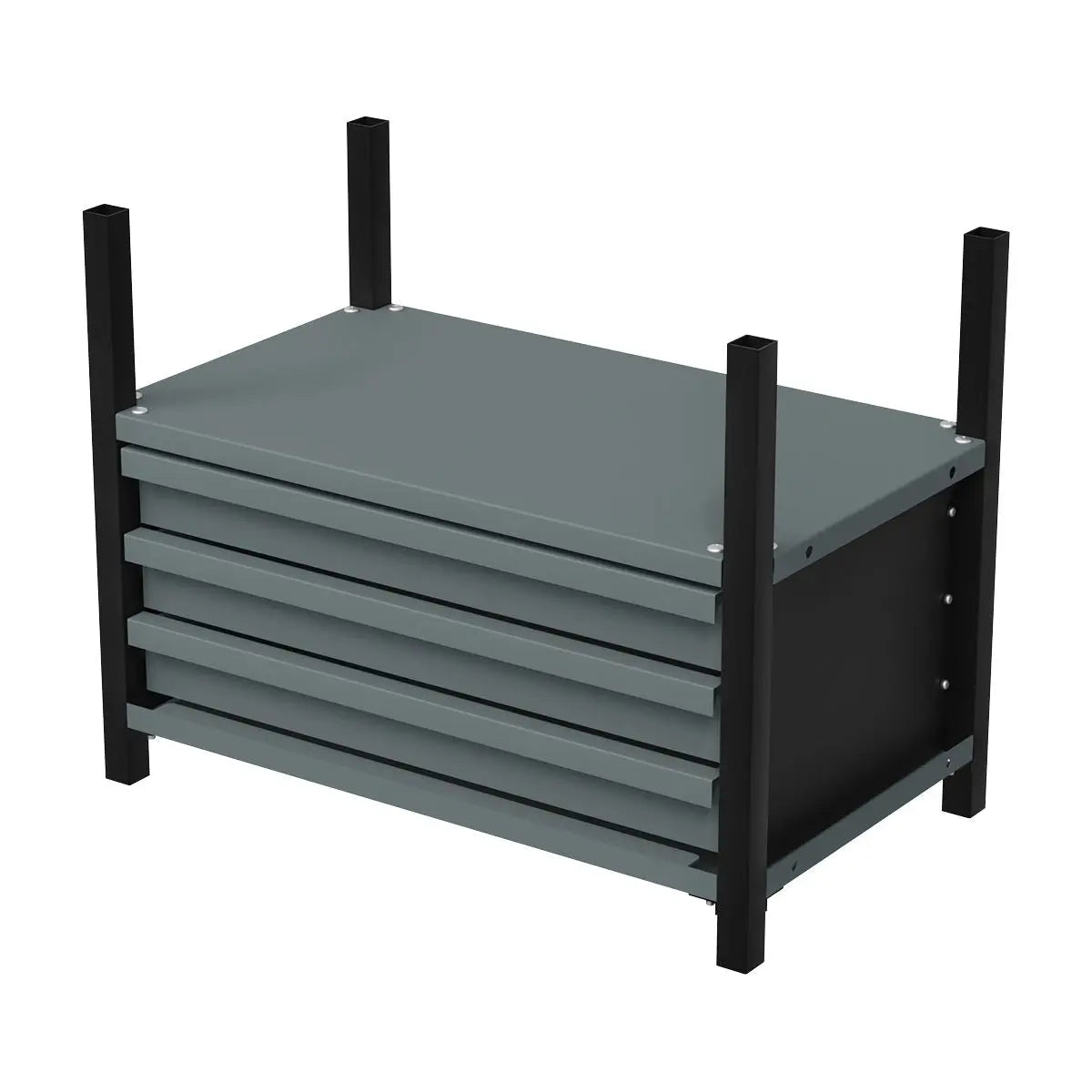 Sealey Modular Racking Mid Unit 3 Drawers & 1 Shelf 580mm White Rose Tools