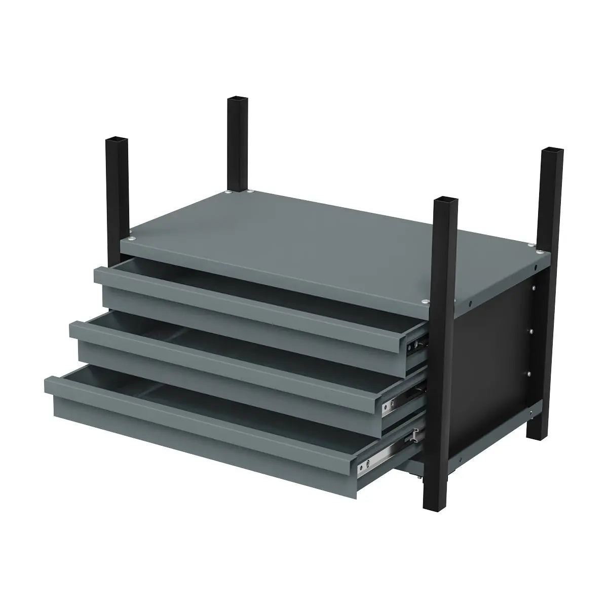 Sealey Modular Racking Mid Unit 3 Drawers & 1 Shelf 580mm White Rose Tools