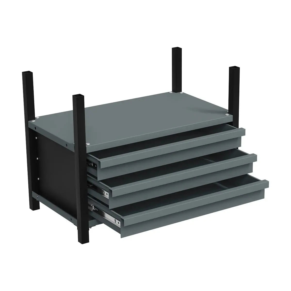 Sealey Modular Racking Mid Unit 3 Drawers & 1 Shelf 580mm White Rose Tools