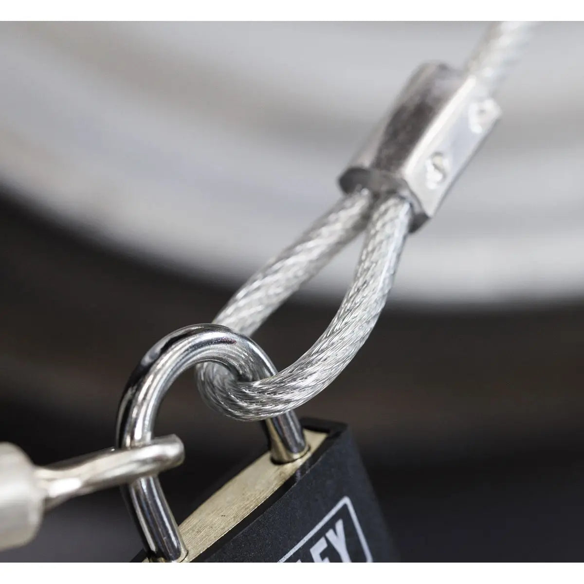 Sealey Motorcycle Cable Lock 3m White Rose Tools