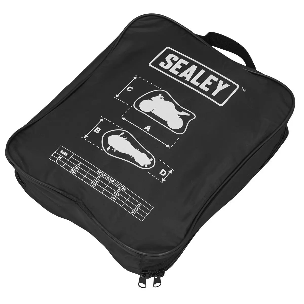 Sealey Motorcycle Cover 2500 x 1100 x 1400mm - Large White Rose Tools