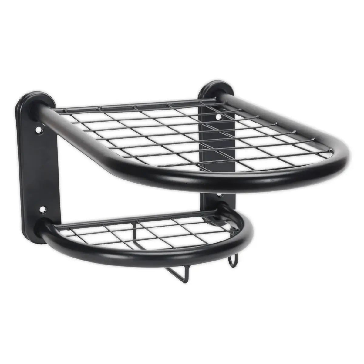 Sealey Motorcycle Helmet, Clothing and Gear Tidy Wall Mounted Shelf Rack 240mm x 405mm