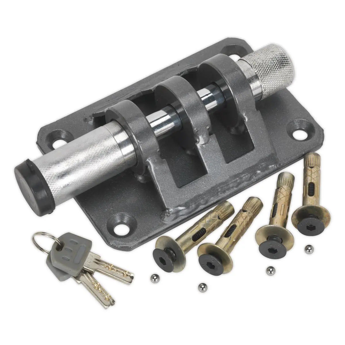 Sealey Motorcycle Locking Ground Anchor - 4 Security Bolts