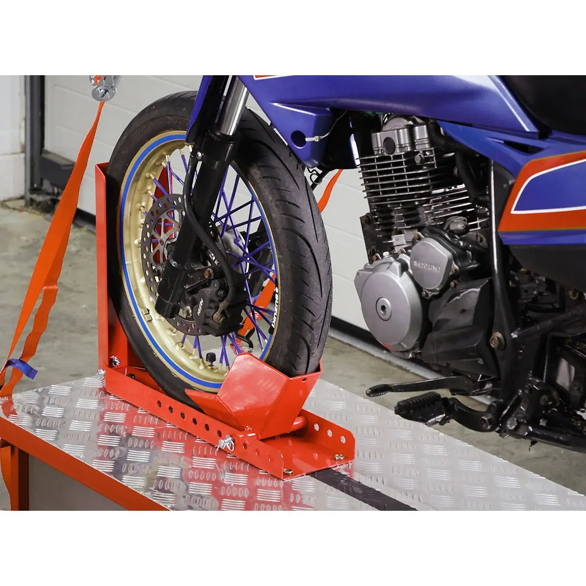 Sealey Motorcycle Roll-in Wheel Clamp, Bolt Down