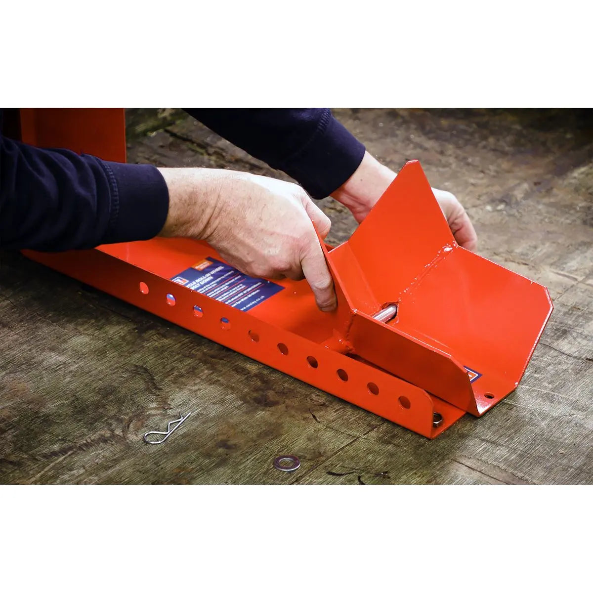 Sealey Motorcycle Roll-in Wheel Clamp, Bolt Down