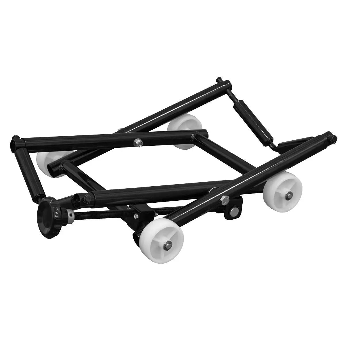Sealey Motorcycle Wheel adjustable Support with Rollers White Rose Tools