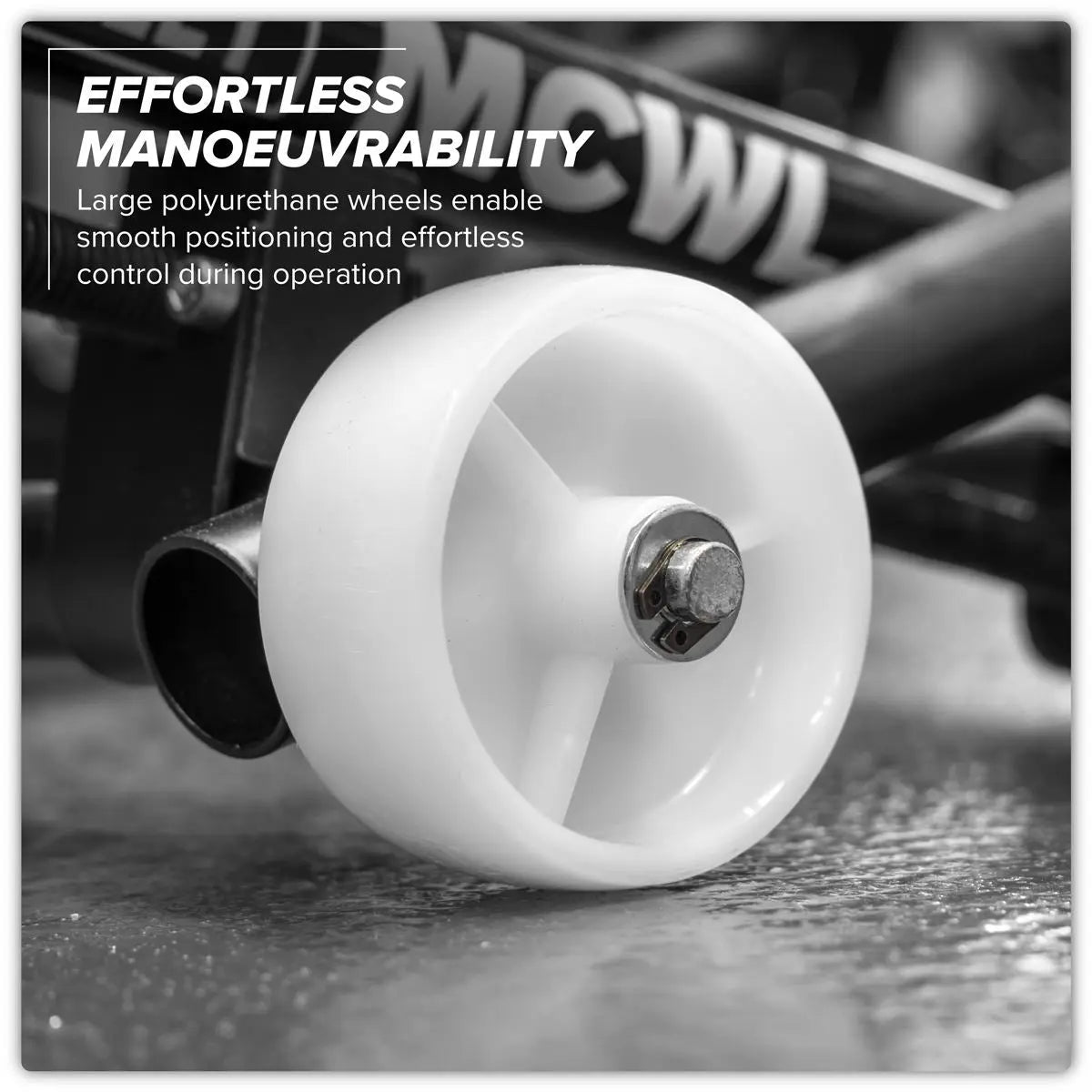 Sealey Motorcycle Wheel adjustable Support with Rollers White Rose Tools