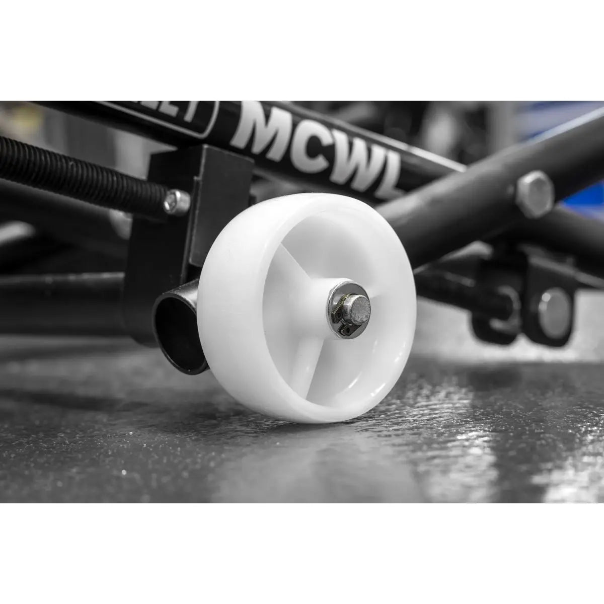 Sealey Motorcycle Wheel adjustable Support with Rollers White Rose Tools