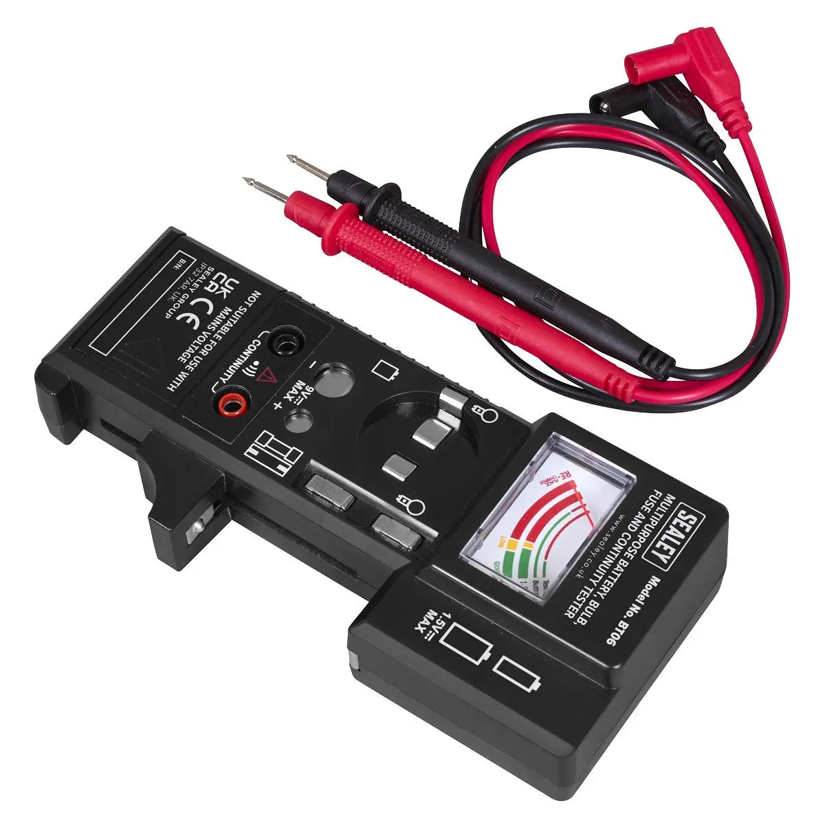 Sealey Multipurpose Battery, Bulb, Fuse & Continuity Tester  White Rose Tools