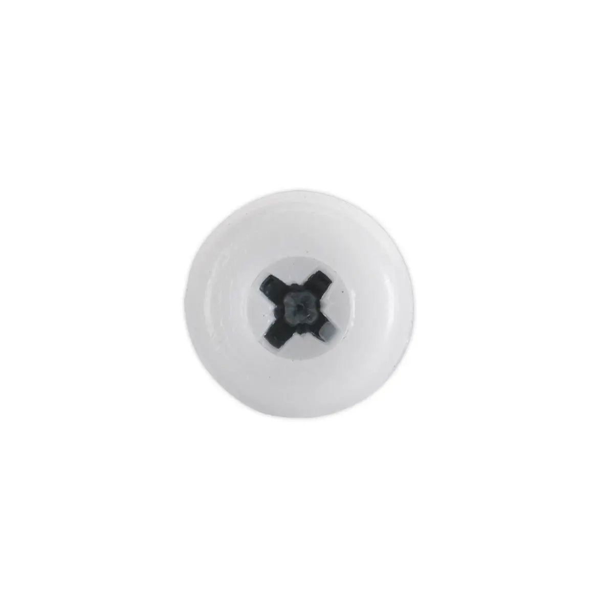 Sealey Numberplate Screw Plastic Enclosed Head 4.8 x 18mm White Pack of 50