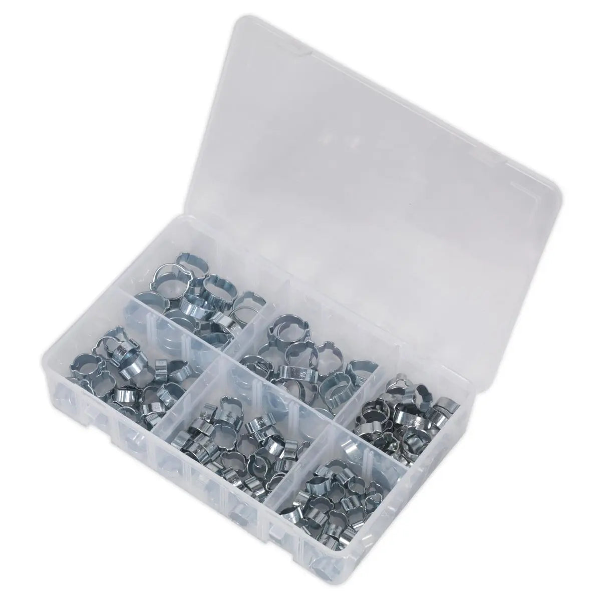 Sealey O-Clip Double Ear Assortment 140pc - Zinc Plated