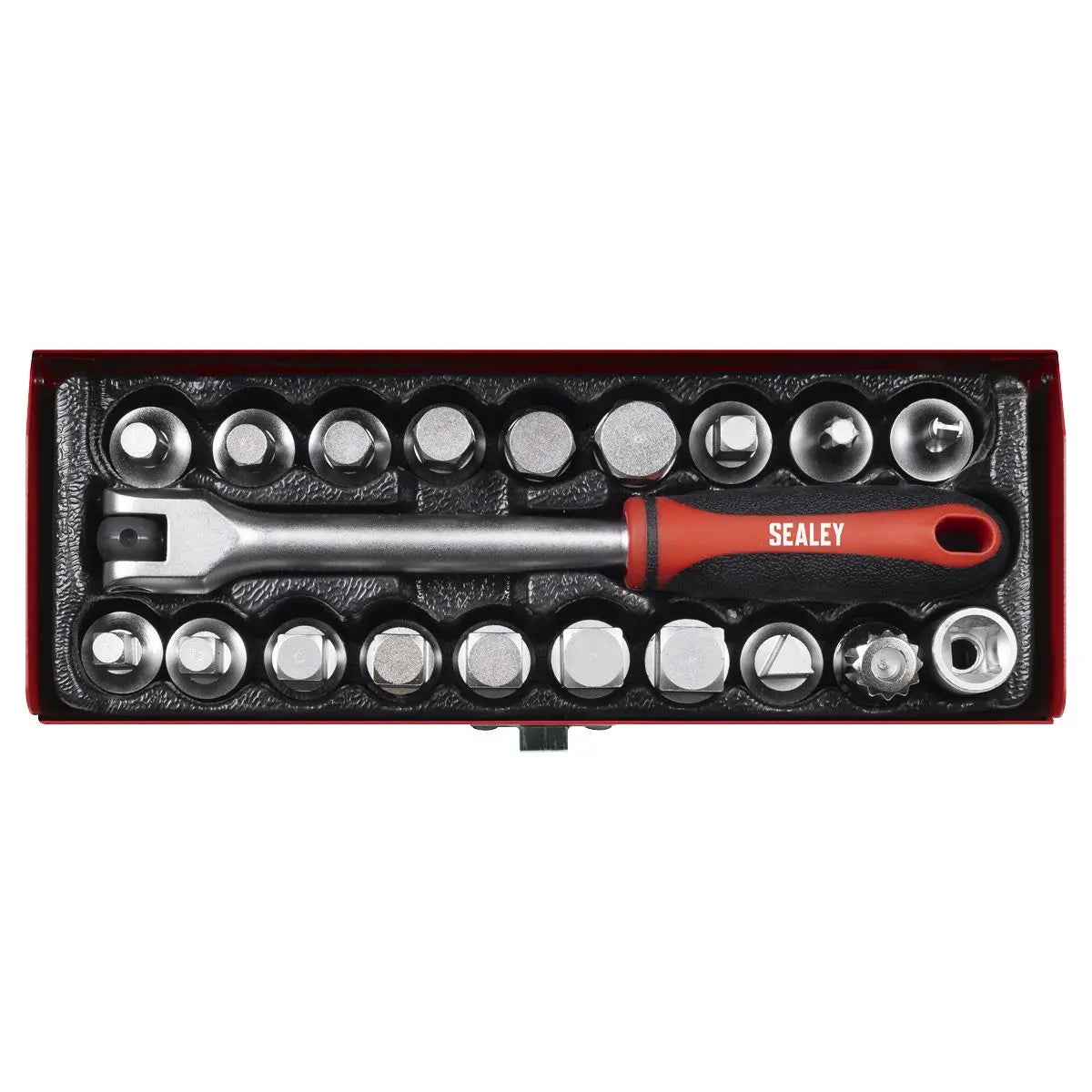 Sealey Oil Drain Plug Key Set 3/8"Sq Drive 20pc White Rose Tools