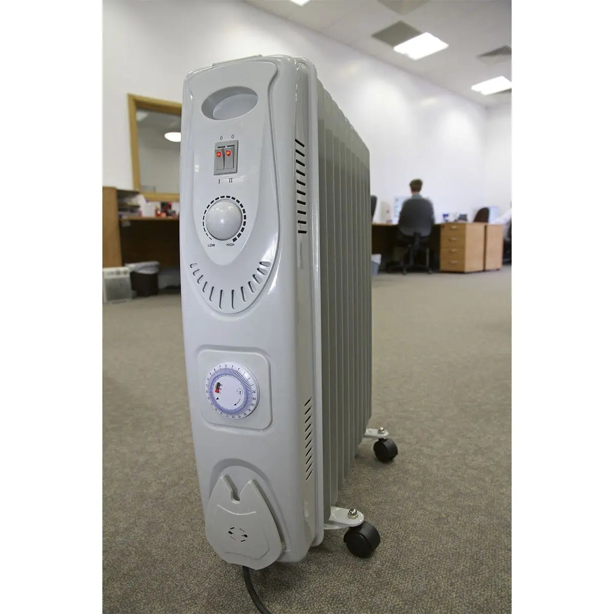 Sealey Oil Filled Radiator 2500W/230V 11-Element with Timer