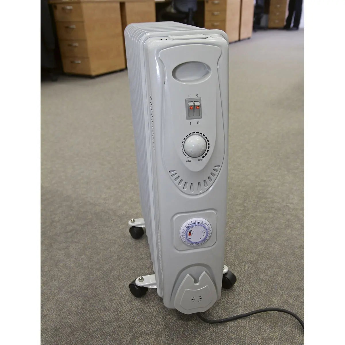 Sealey Oil Filled Radiator 2500W/230V 11-Element with Timer