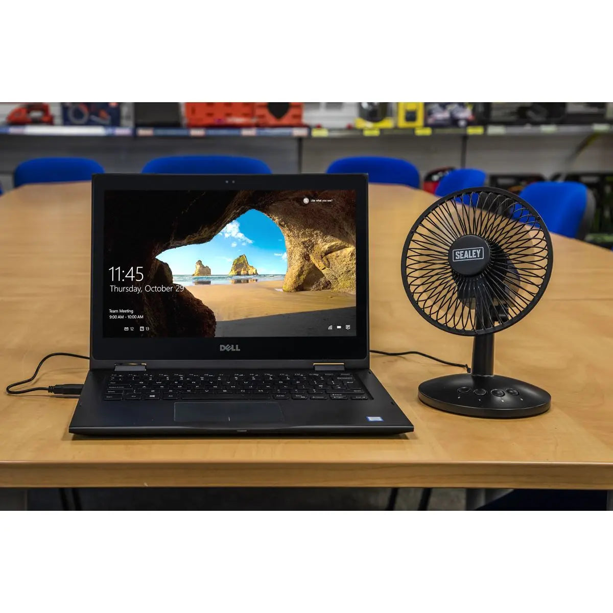 Sealey Oscillating USB Desk Fan 150mm (6") 3 Speed