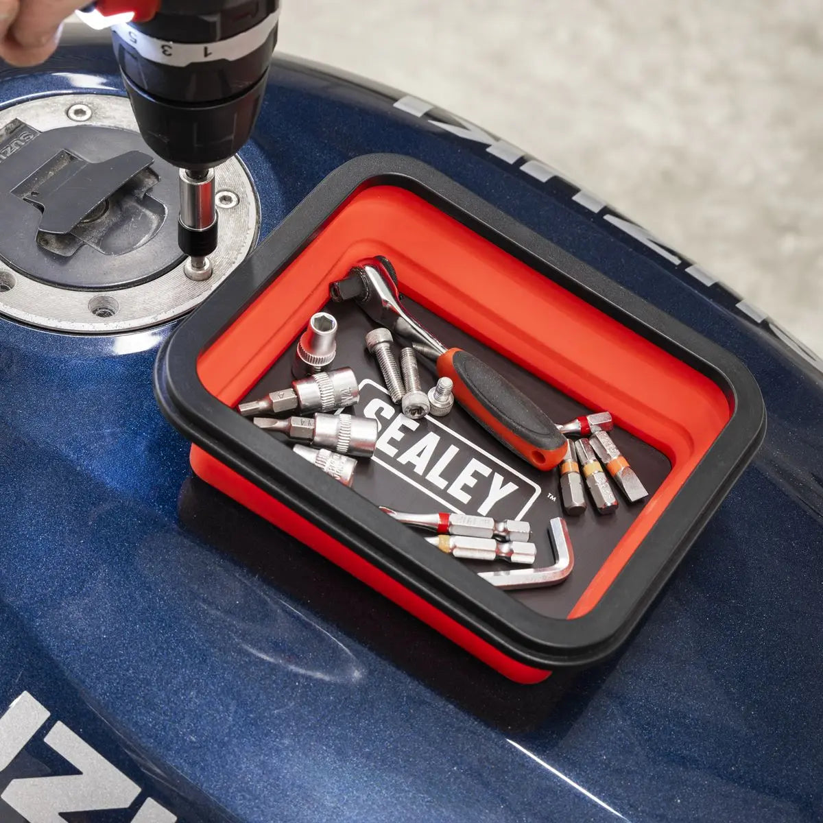 Sealey Parts Tray Collapsible Magnetic - Set of 3  White Rose Tools