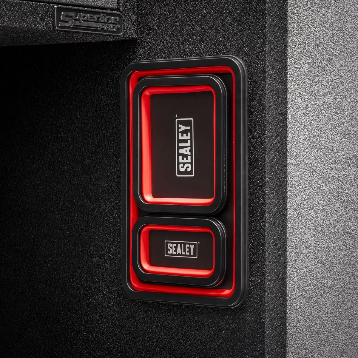 Sealey Parts Tray Collapsible Magnetic - Set of 3  White Rose Tools