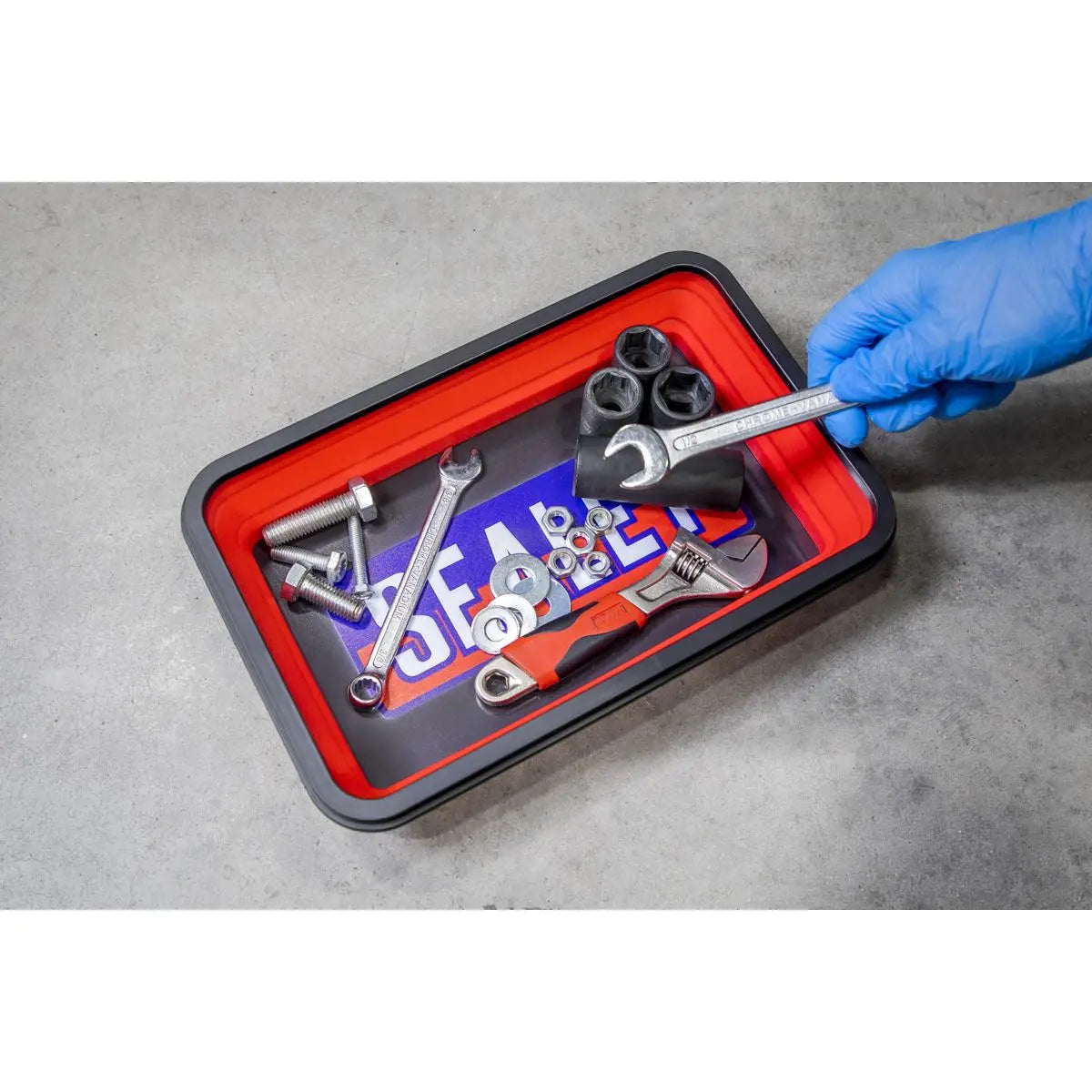 Sealey Parts Tray Collapsible Magnetic - Set of 3  White Rose Tools