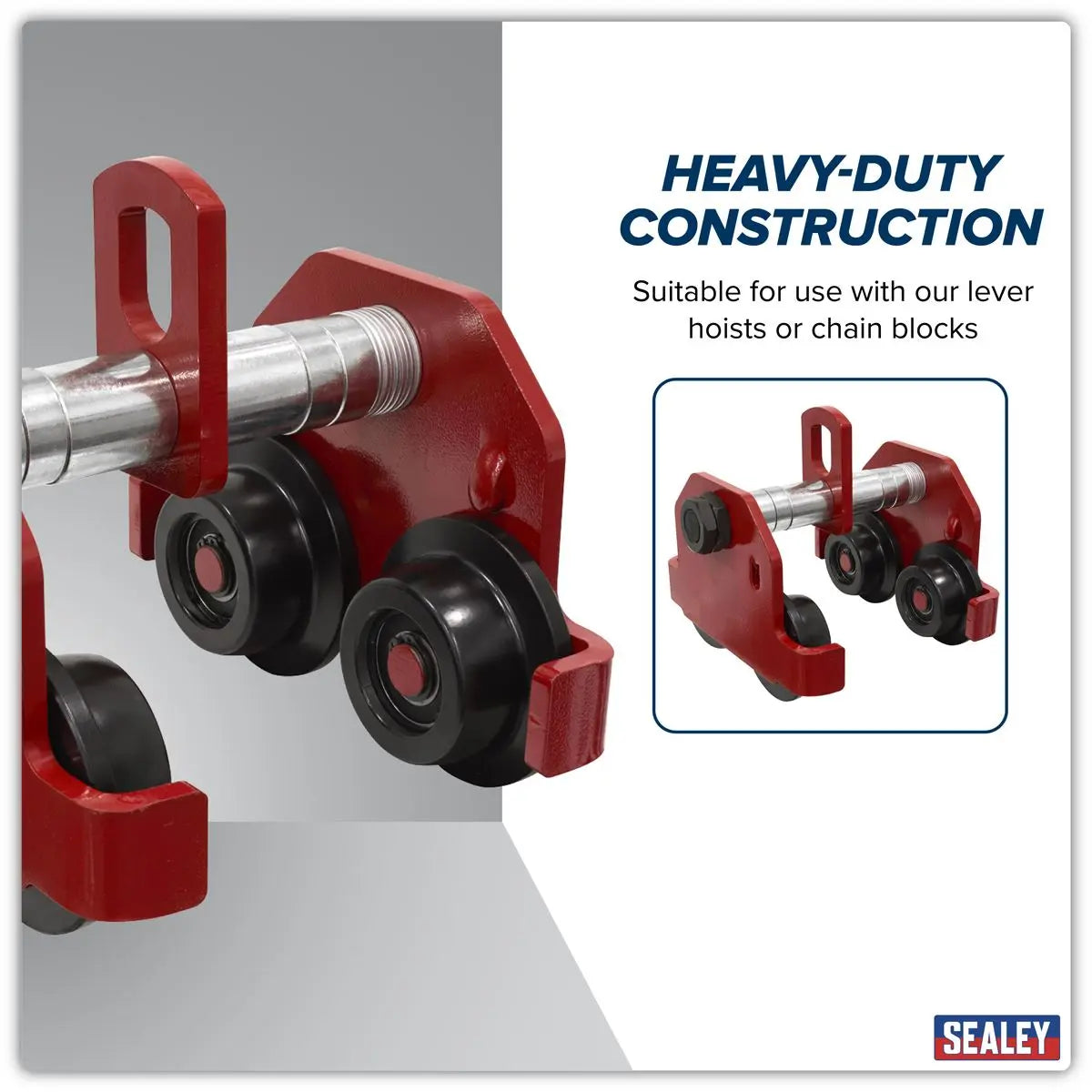 Sealey Plain Trolley 2 Tonne White Rose Tools