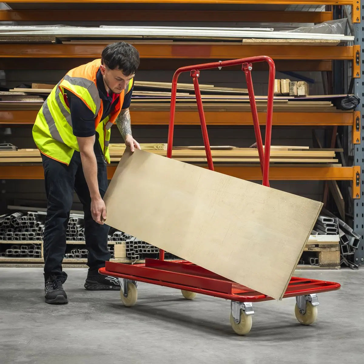 Sealey Plasterboard Trolley Large Sheet Handling 800kg Capacity White Rose Tools