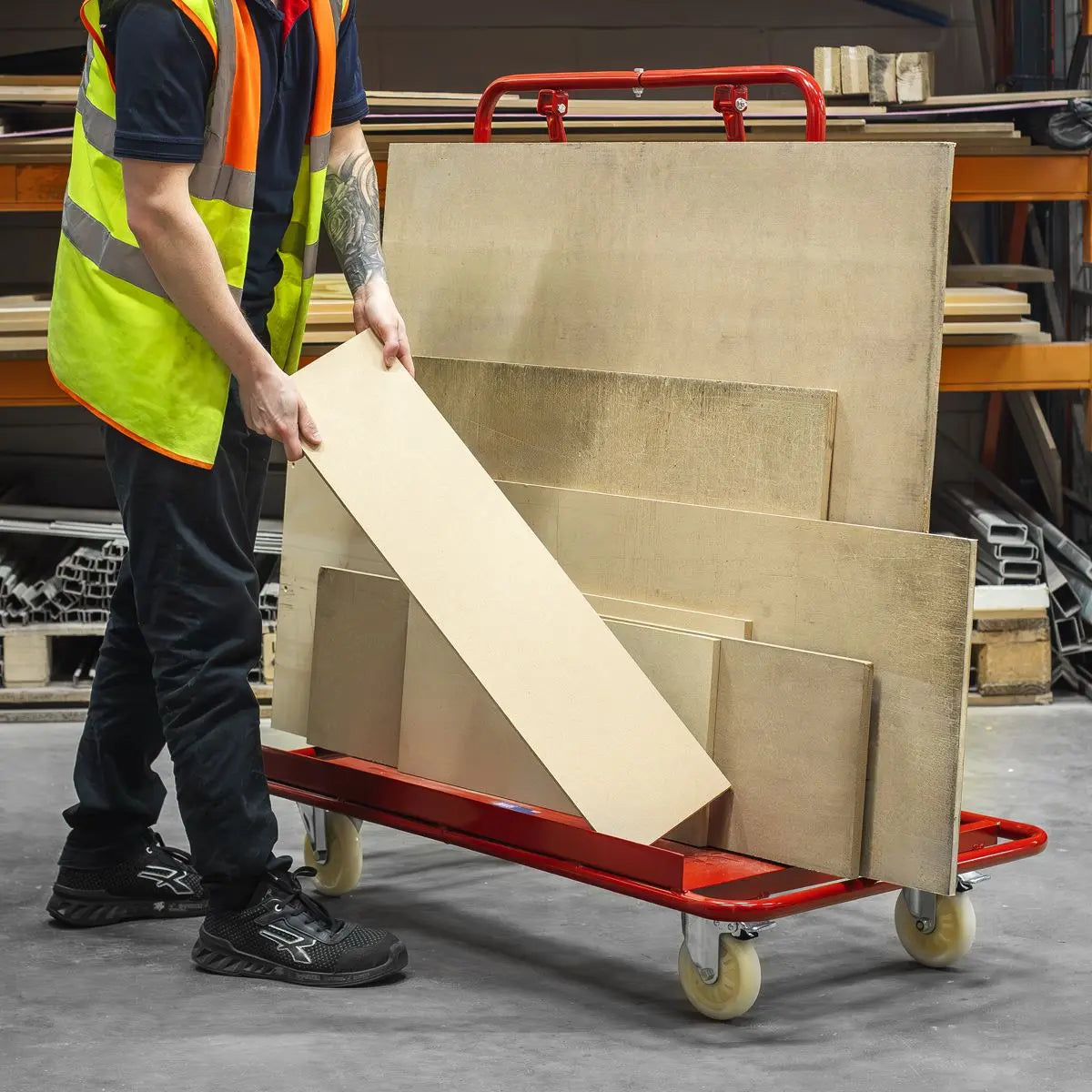 Sealey Plasterboard Trolley Large Sheet Handling 800kg Capacity White Rose Tools