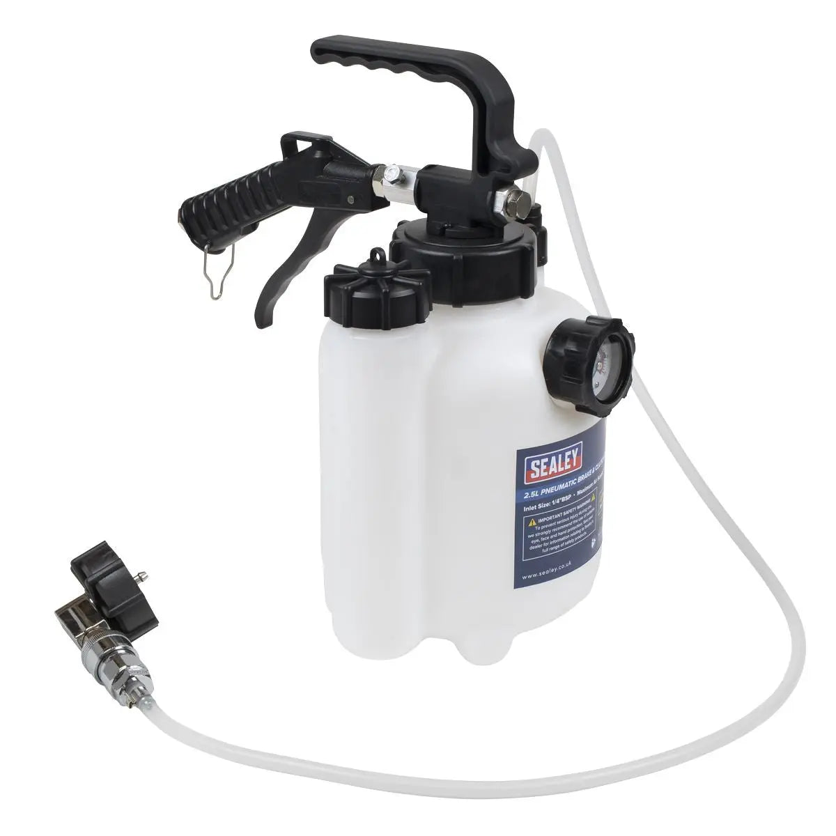 Sealey Pneumatic Brake & Clutch Bleeder 2.5L  White Rose Tools