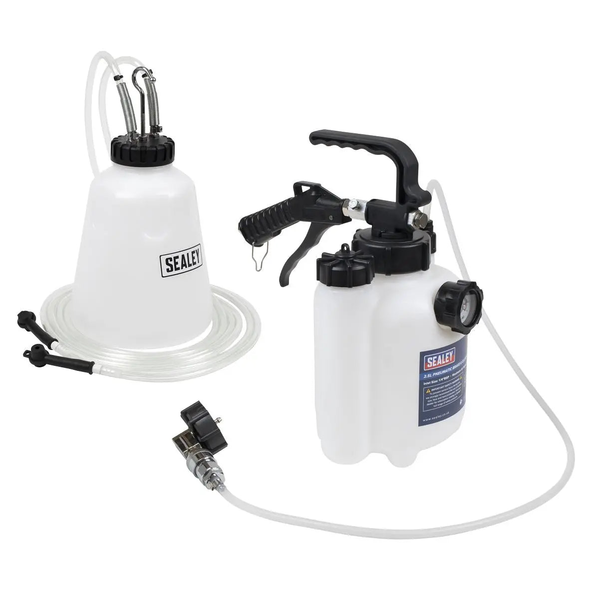 Sealey Pneumatic Brake & Clutch Bleeding System White Rose Tools