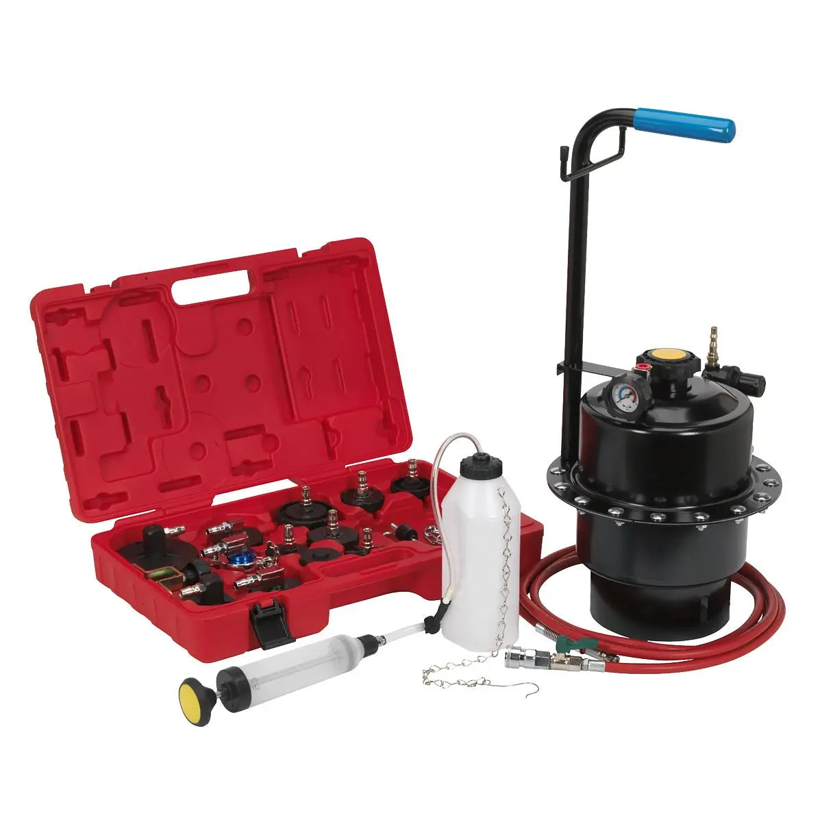 Sealey Pneumatic Brake & Clutch Pressure Bleeder Kit 5L White Rose Tools