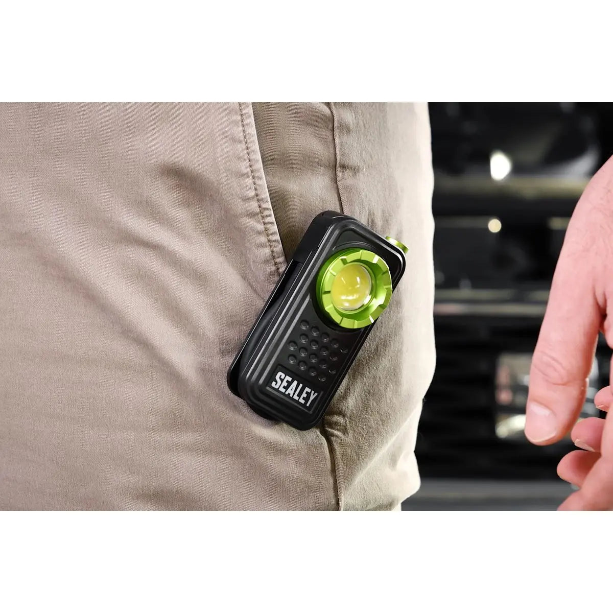 Sealey Pocket Light with Flexi Inspection Light 8W COB LED & 1W SMD LED White Rose Tools