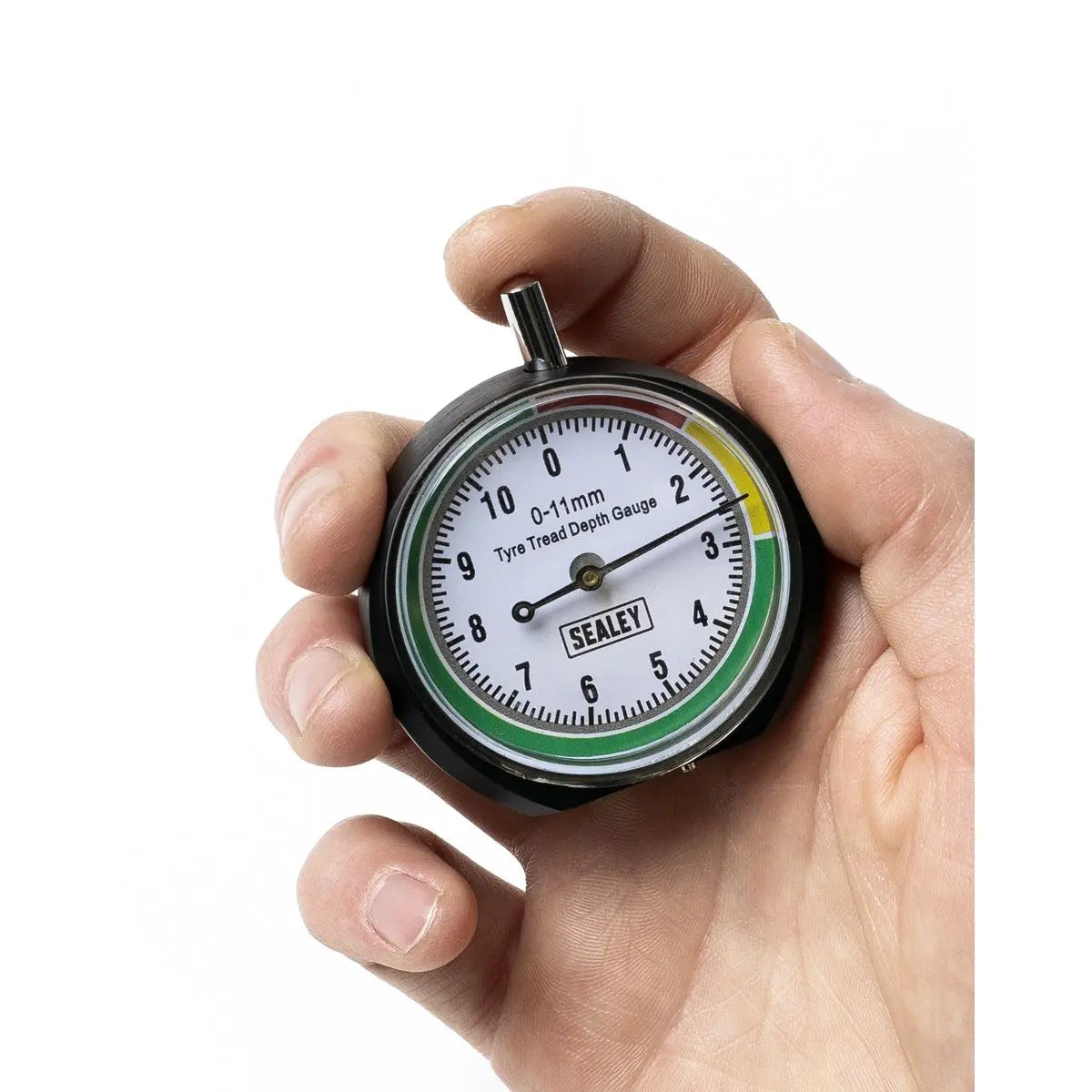 Sealey Pocket Type Tyre Tread Depth Dial Gauge  White Rose Tools