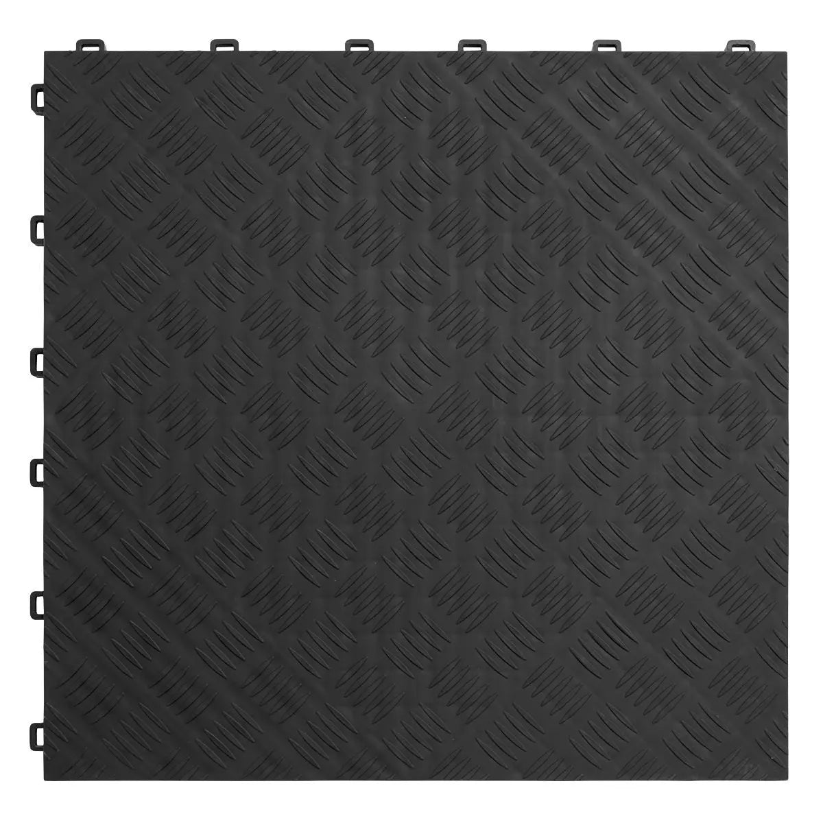 Sealey Polypropylene Floor Tile 400 x 400mm - Black Treadplate - Pack of 9