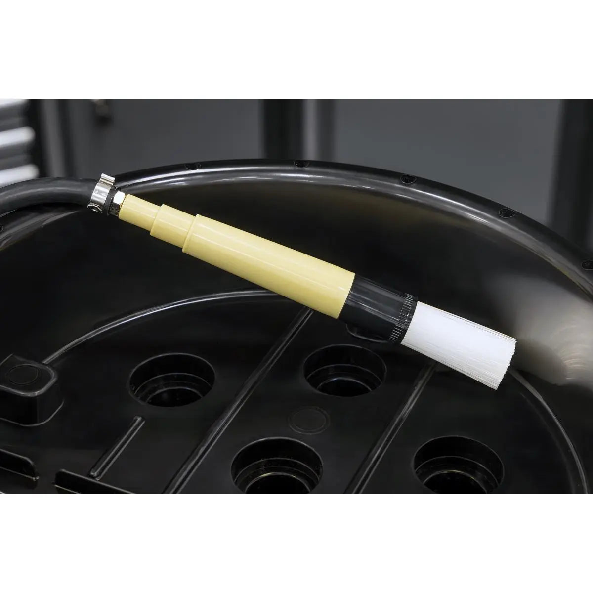 Sealey Portable Bucket Parts Washer with Brush 14L White Rose Tools