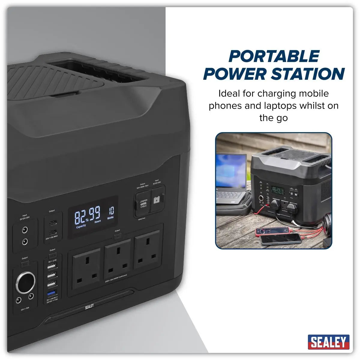 Sealey Portable Power Station 2200W  White Rose Tools