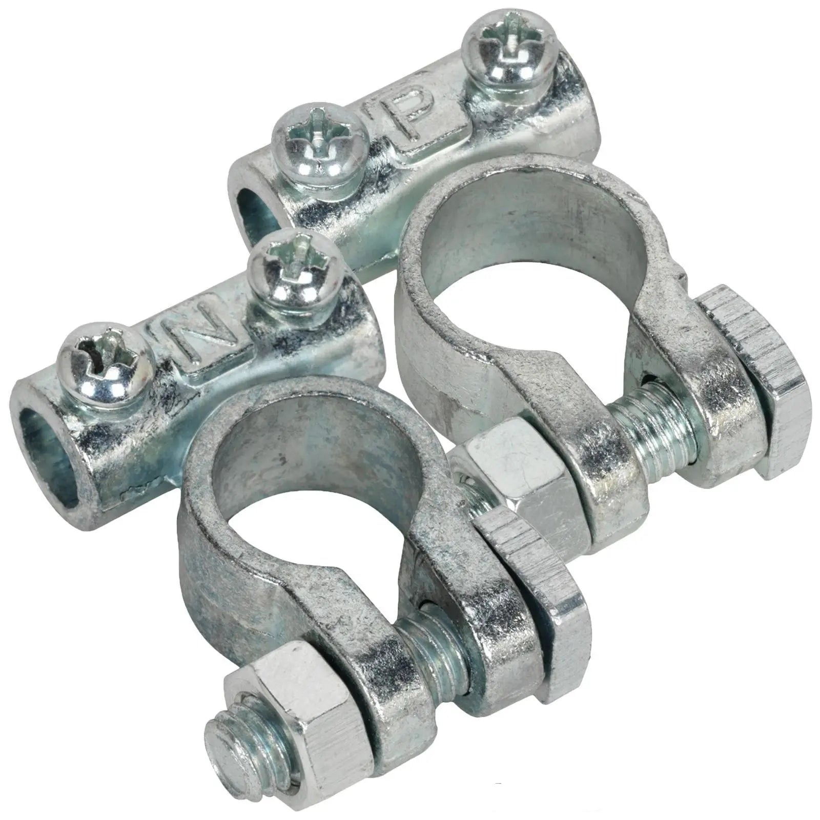 Sealey Positive and Negative 12V Light Duty Battery Terminal Zinc Alloy RoHS 400A White Rose Tools