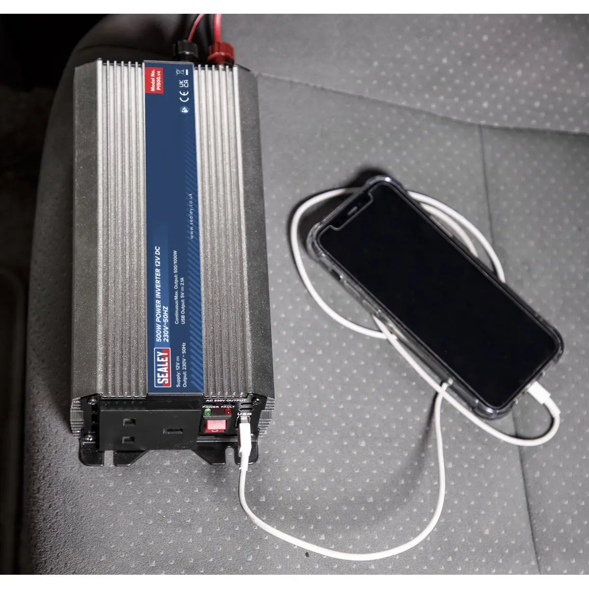 Sealey Power Inverter 500W 12V DC - 230V ~ 50Hz