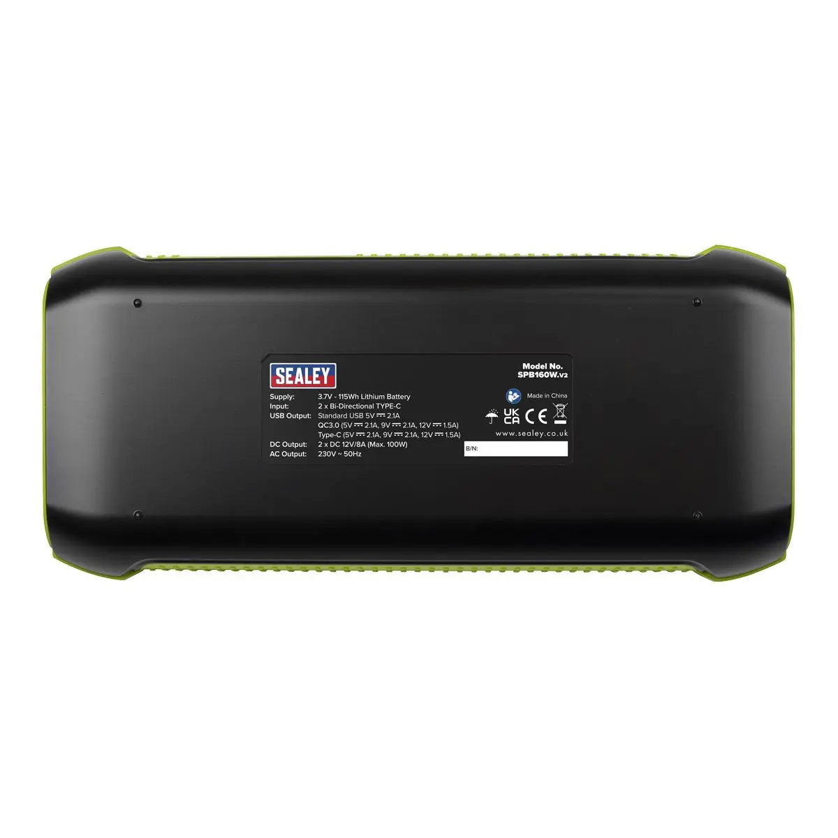 Sealey Power Pack 160W AC 115Wh Capacity - Lithium  White Rose Tools