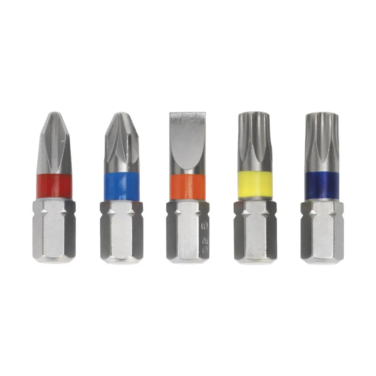 Sealey Power Tool Screwdriver Bit Set 15 Piece Colour Coded S2 Steel White Rose Tools