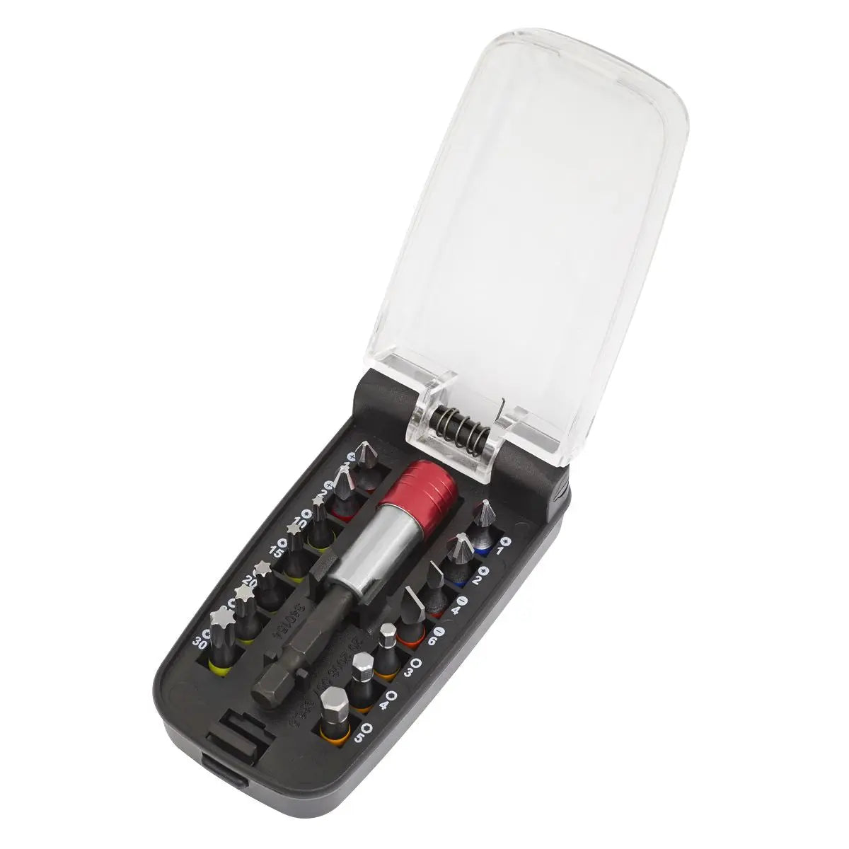 Sealey Power Tool Screwdriver Bit Set 15 Piece Colour Coded S2 Steel White Rose Tools