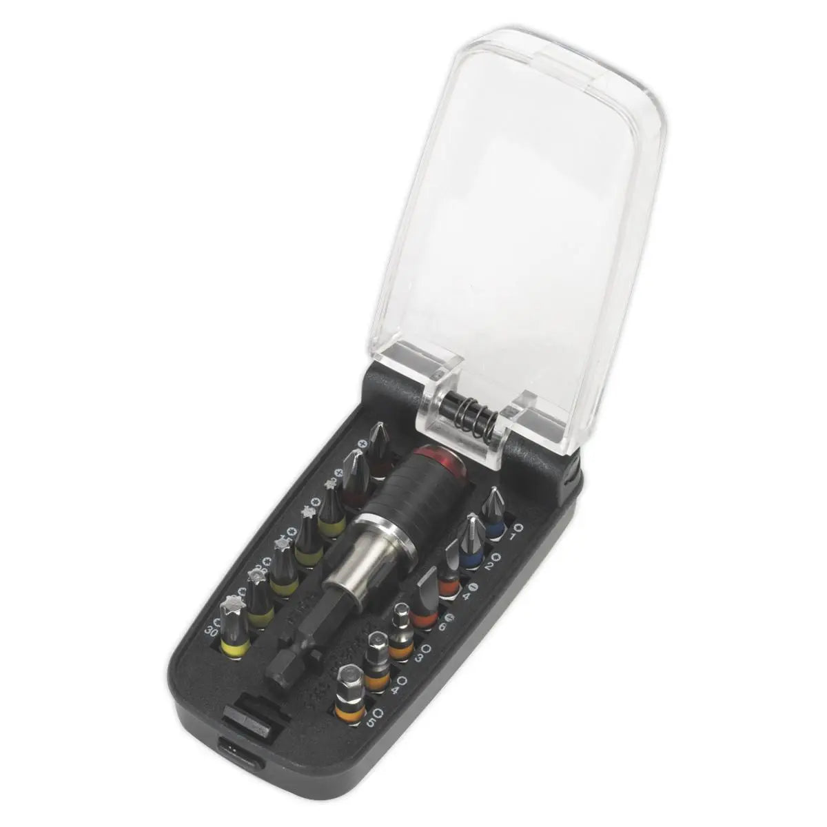 Sealey Power Tool Screwdriver Bit Set 15 Piece Colour Coded S2 Steel White Rose Tools