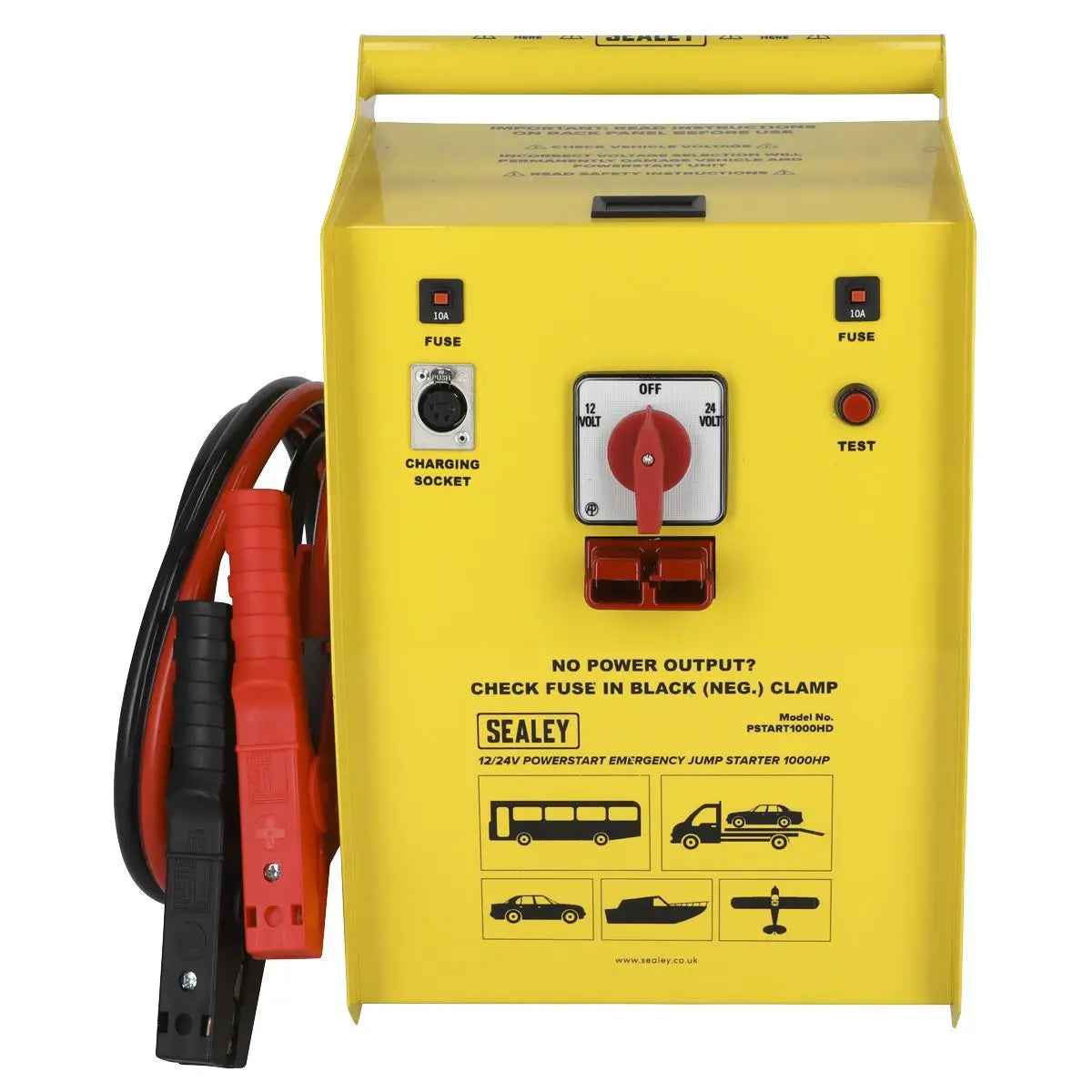 Sealey PowerStart Emergency Heavy-Duty Jump Starter 1000hp Start 12/24V