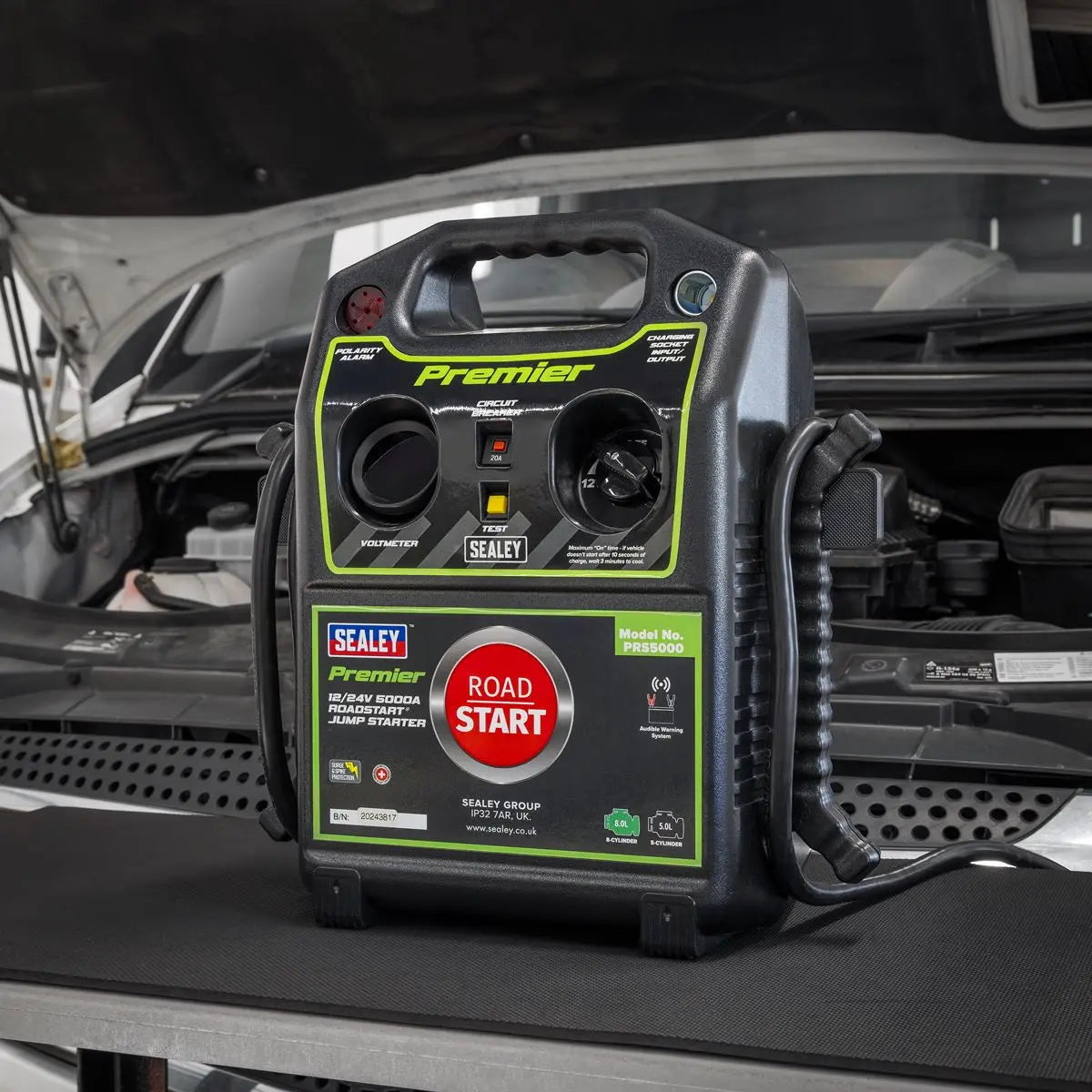 Sealey Premier 12/24V Premier RoadStart® Jump Starter 5000A White Rose Tools