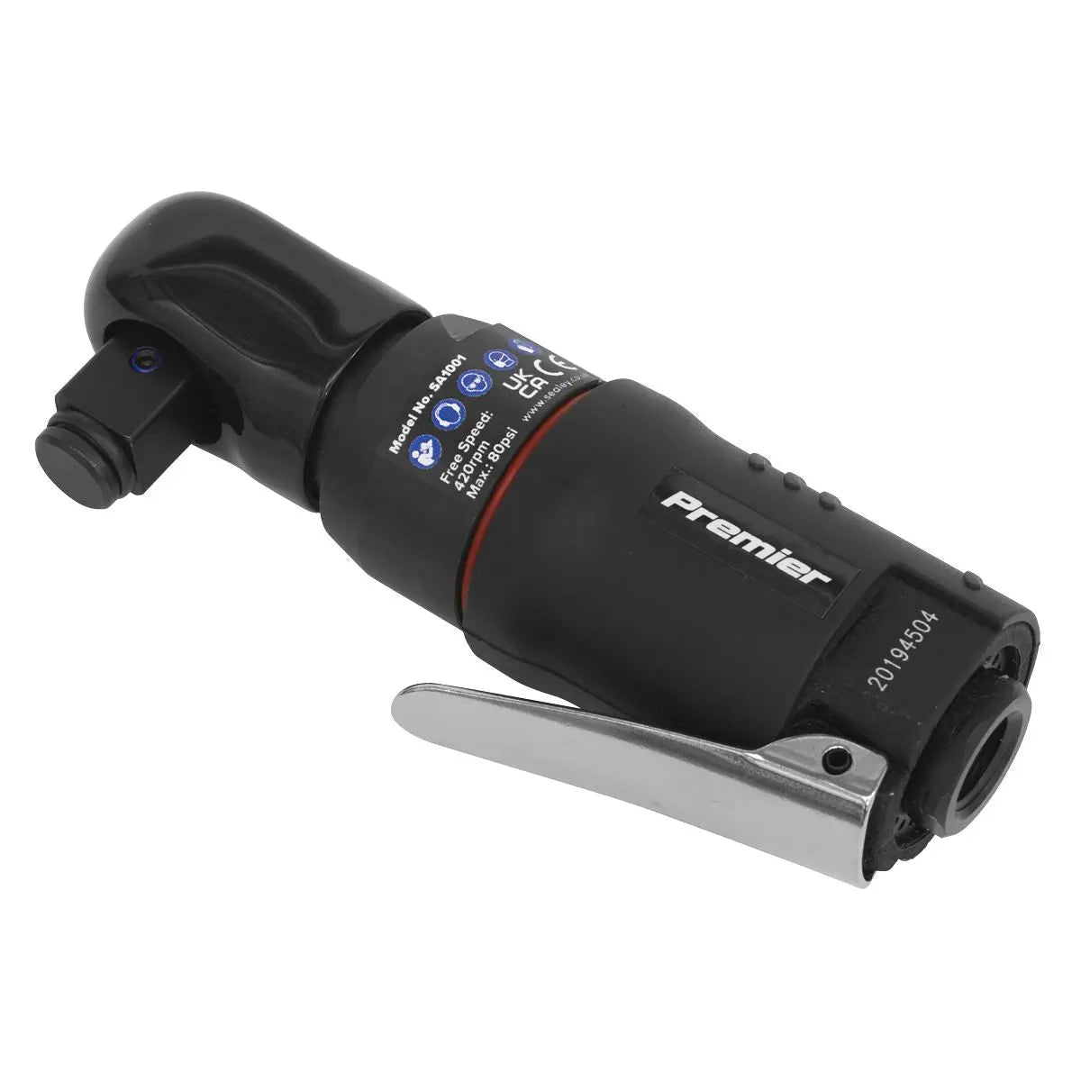 Sealey Premier 2-in-1 Mini Air Ratchet Wrench 1/4" & 1/2"Sq Drive
