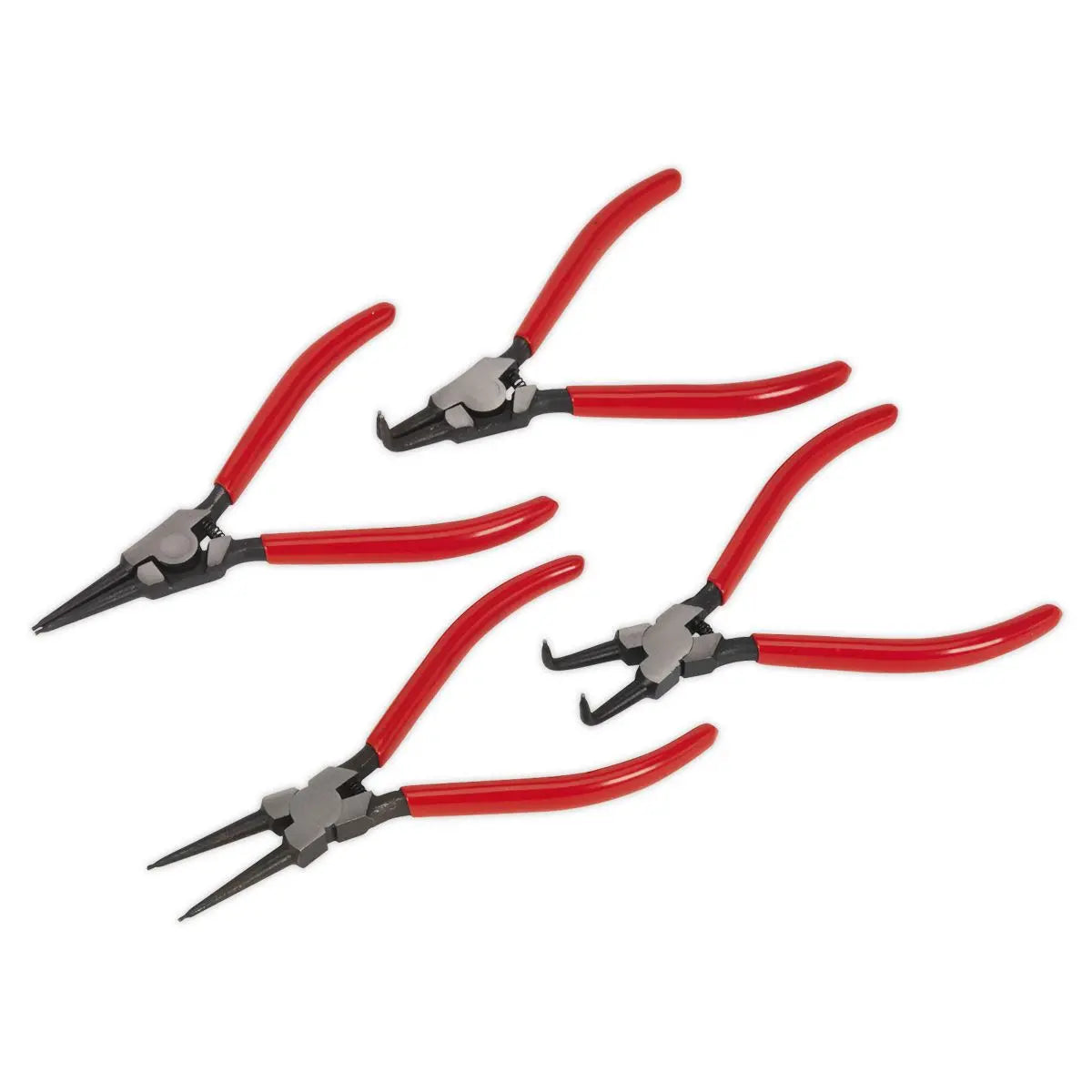 Sealey Premier 4 Piece 180mm Circlip Pliers Set Snap Ring Internal External Storage Pouch