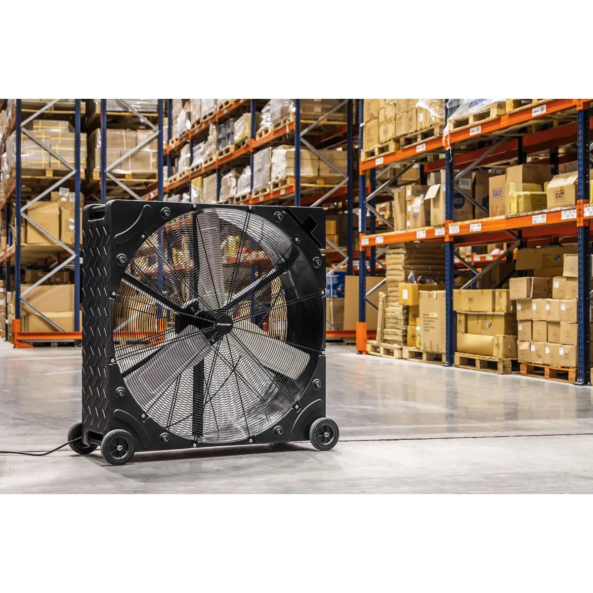 Sealey Premier 42" Industrial High Velocity Rotomould Drum Fan 3-Speed 230V White Rose Tools