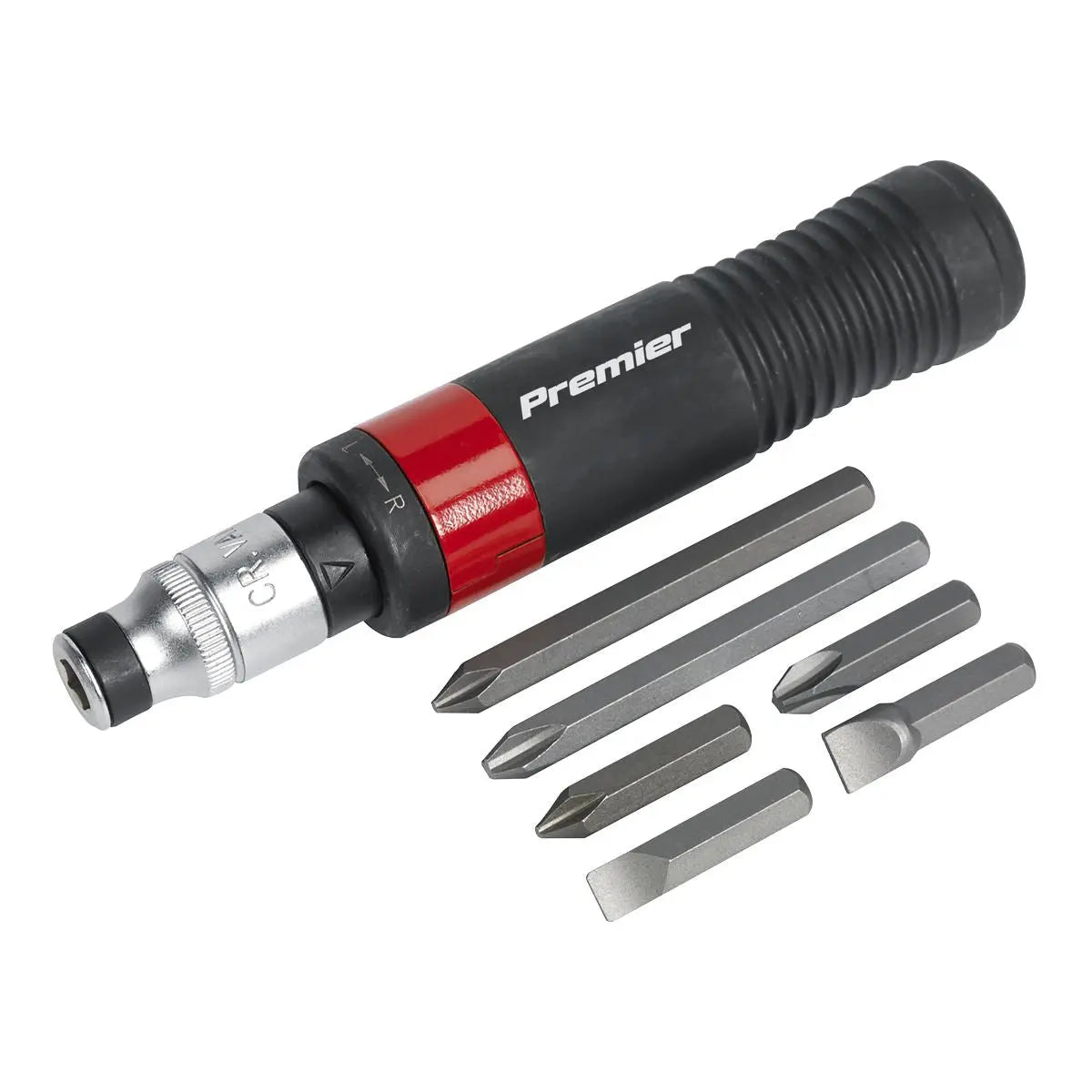 Sealey Premier 8 Piece Heavy Duty Impact Driver Set Contoured Grip Twist Reverse